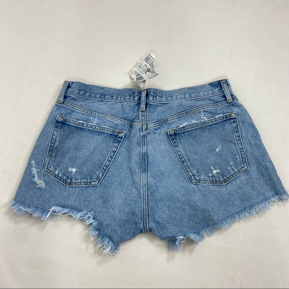 Agolde parker jean shorts distressed cut off. Size 31. New without tags - Picture 7 of 9